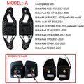 Carbon Fiber Steering Wheel Paddle Shifters for Audi A3 A4 A5 A6 A7 A8 S3 S4 S5 S6 S8 RS3 RS4 RS5 Q3 Q5 Q7 TT R8