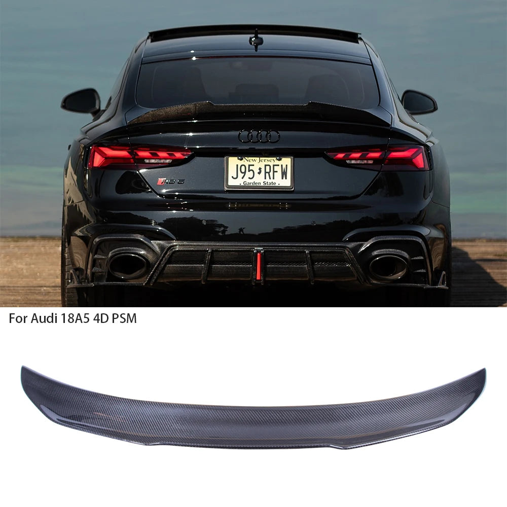 Audi B9 A5/S5/RS5 4 Door Sportback PSM Style Carbon Fiber Trunk Spoiler