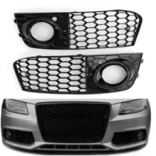 2009-12 Audi A4 Honeycomb Fog Grilles